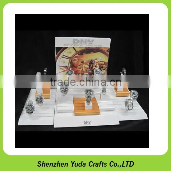 Vertical L Shaped MDF Holder Wood Watch Display Stand photo-5