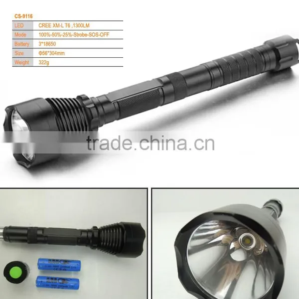 High Power Rechargeable CREE LED Military Torch Light photo-2