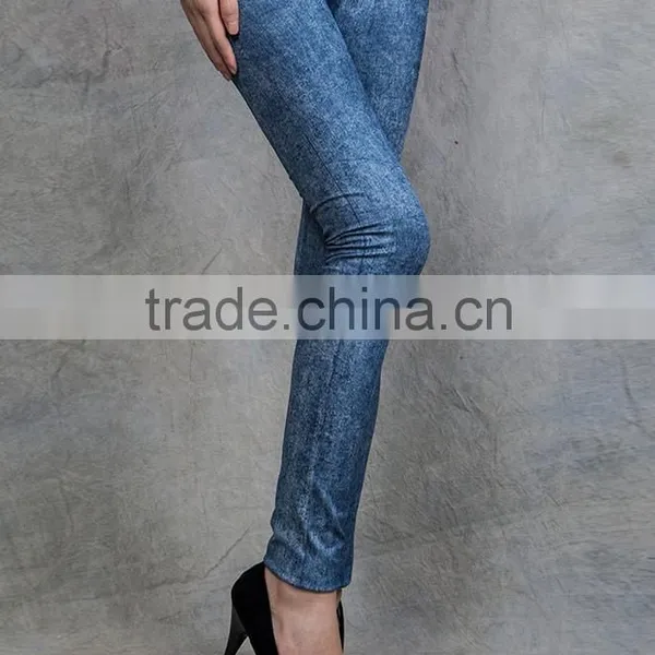 Hot Wholesale Fleece Lined Warm and Flocking Jean Type Sexy Women Thick Leggings photo-2