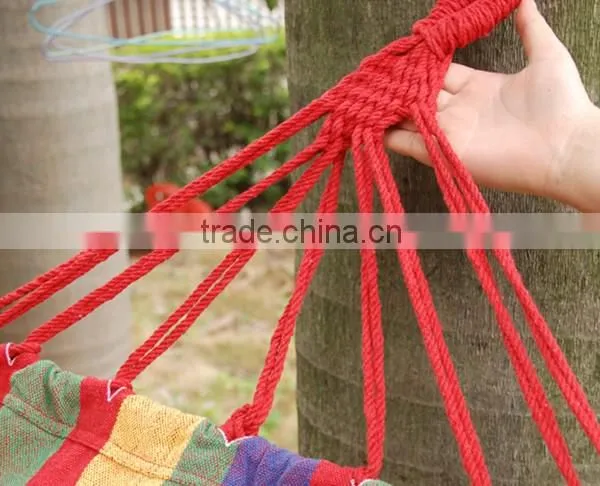 2014 New Style Durable Cotton Rainbow Color Hanging Hammock Bed photo-6