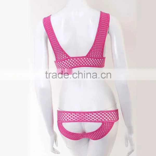 2PC Set Deep Pink Sexy Adult Lingerie photo-3