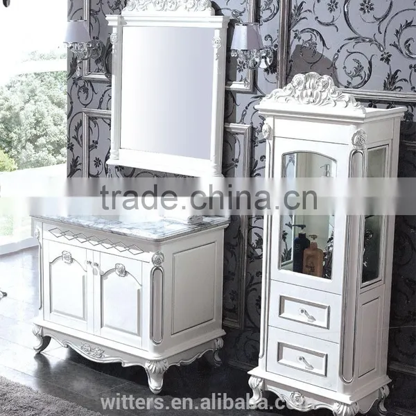 Wholesale Classic Wood Furniture for Handmade Wood Bathroom Cabinets Small Drawer WTS350 photo-5
