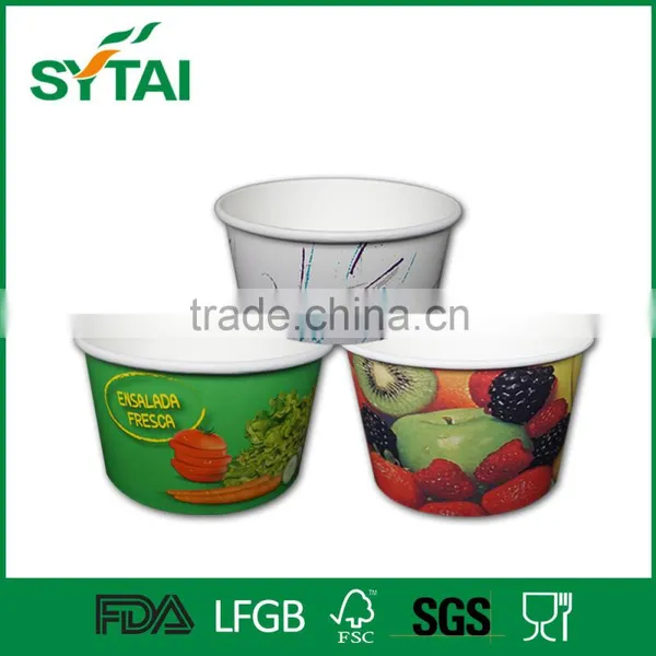 20oz Disposable pe Coated Customized Logo Printed Paper Salad Bowl for Food Grade