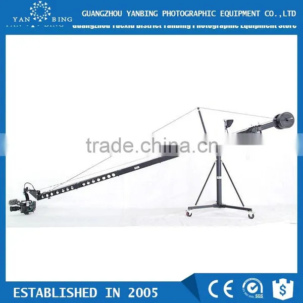 Professional broadcast 12m triangle jimmy jib camera crane for Sony ARRI and Red camcorder
