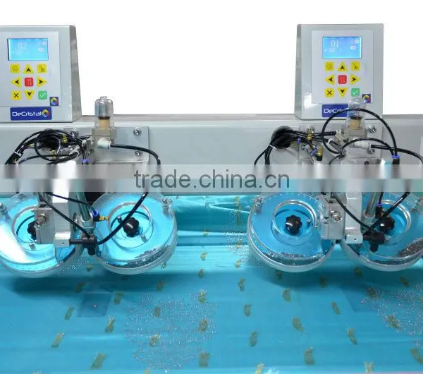 Decristal Multi-head Automatic Ultrosonic Rhinestone Hotfix Machine on T-shirt photo-5