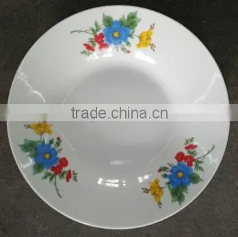 OEM 8inch Cheap Ceramic Soup Plates , Round Edge Decor Soup Plate , Cheap Porcelain Soup Plate to Irap photo-6
