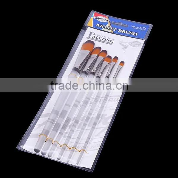 High Quality 6Pcs Watercolor Gouache Painting Brushes For Kid Acrylic Handle Nylon Hair Artist Paint Acrylic Brushes For Drawing photo-6