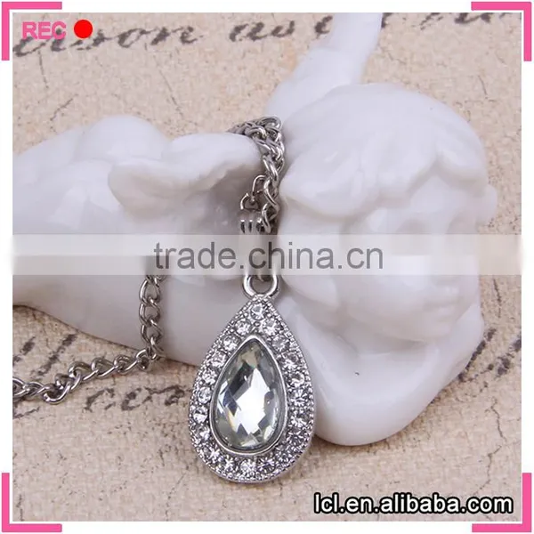 Vintage Necklace Women, Imitate Silver Chain Imitation Diamond Necklace photo-5