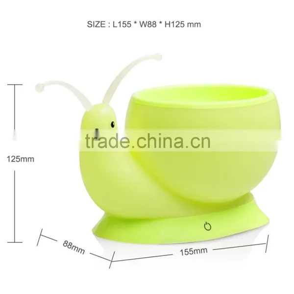 Novelty Snail Led Night Light DC 5V USB Charging 1W Ecological Plant Potting Lamp Home Decoration Yellow Night Light Kid Gift photo-3