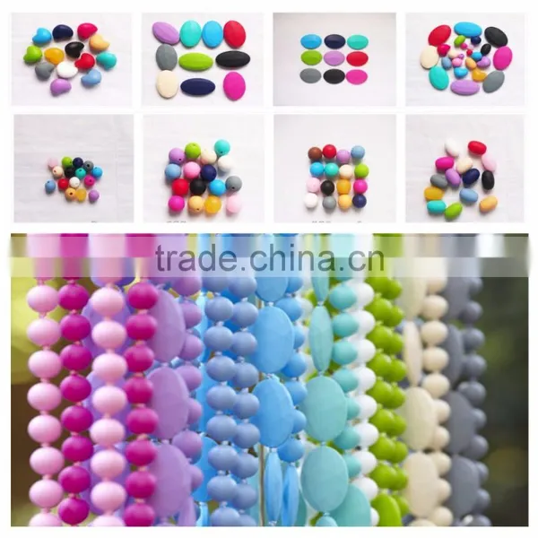Soft on Babies Gums Wholesale 100% Food Grade Silicone BPA Non-toxic Bib Necklaces Amber Teething Necklace photo-6