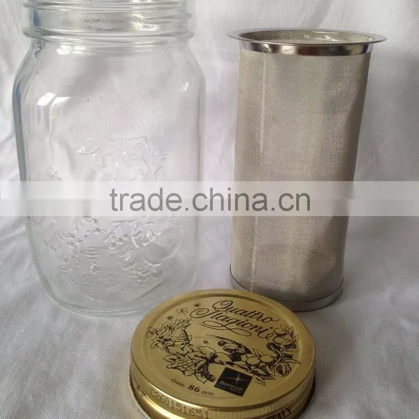 Cold Brew Coffee, Iced Coffee and Iced Tea Maker Infuser, Mason Jar and Stainless Steel Filter photo-5