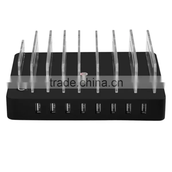 New Arrival Fashion VOXLINK Humanized Design 8-Port USB Charger With Transparent Bracket PSE Black photo-3