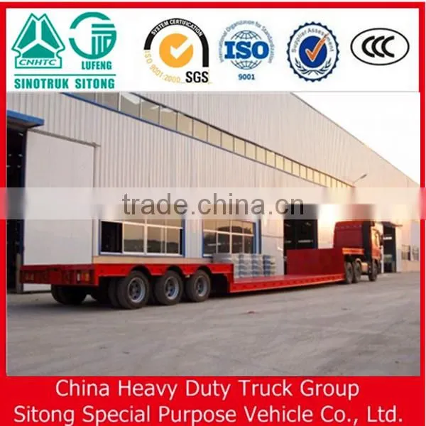 Chinese Manufacturer Low Bed Heavy Equipment Transport Semi Trailer for Sale photo-2