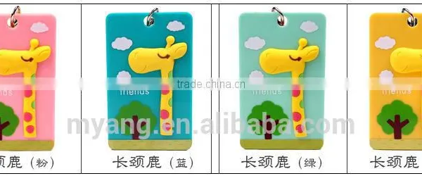 BPA Free Lovely Cartoon Silicon Card / ID Holder Luggage Tag Bank / Bus / Credit Card Cover photo-3