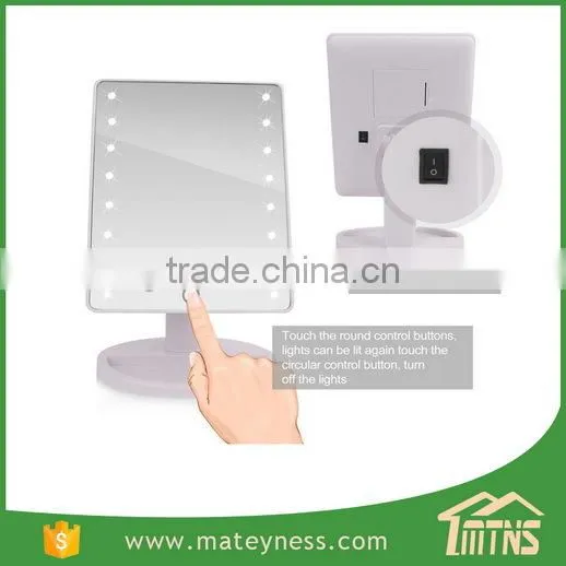 16 LED Illuminated Touch Screen Make Up Led Cosmetic Mirror photo-4