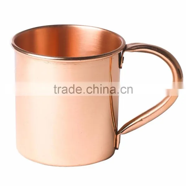 16 oz Solid Copper MUG for Moscow Mule 99.9% With Rivets ~ Copper Straight Mug Supplier From India photo-2