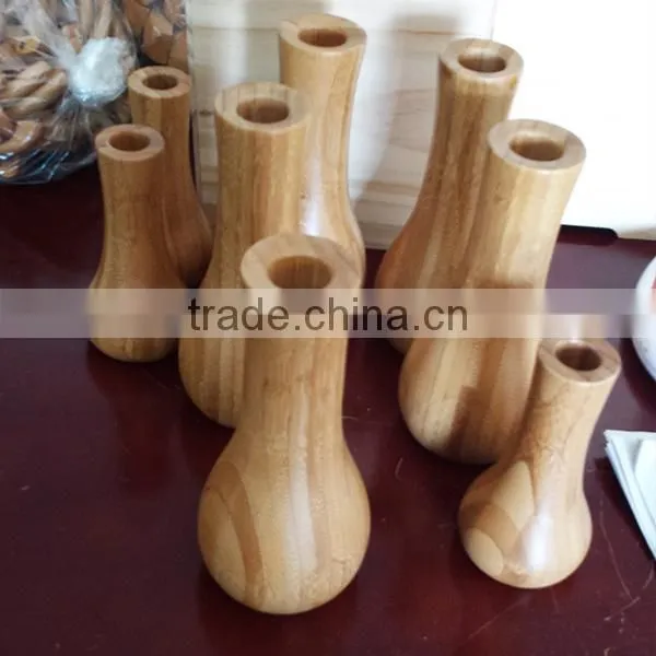 Quality Birch Flower Vase Home Desk Decoration, Whole Wood Vintage Flower Vase photo-2