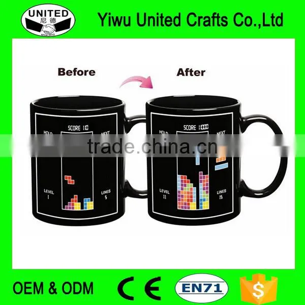 Best 11oz Ceramic Sublimation Color Changing Mug, Blank Magic Mug,desk Game Mug