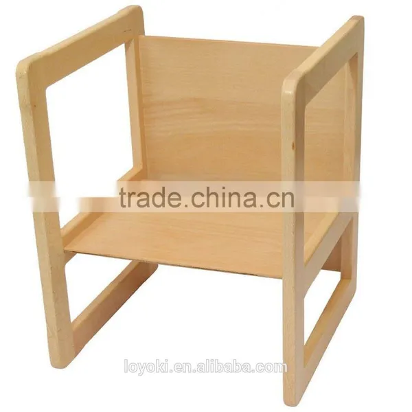 3 in 1 Children's Multifunctional Beech Wood Kids Table and Chairs Set of 2 Also Can as Nest Coffee Table Table and Chair photo-4