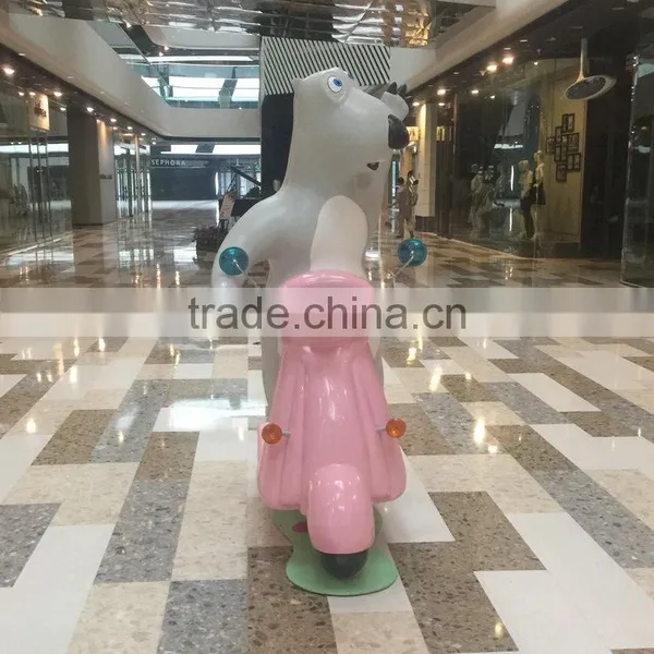 FRP Bear Statue Sculpture Riding Motorcycle photo-4