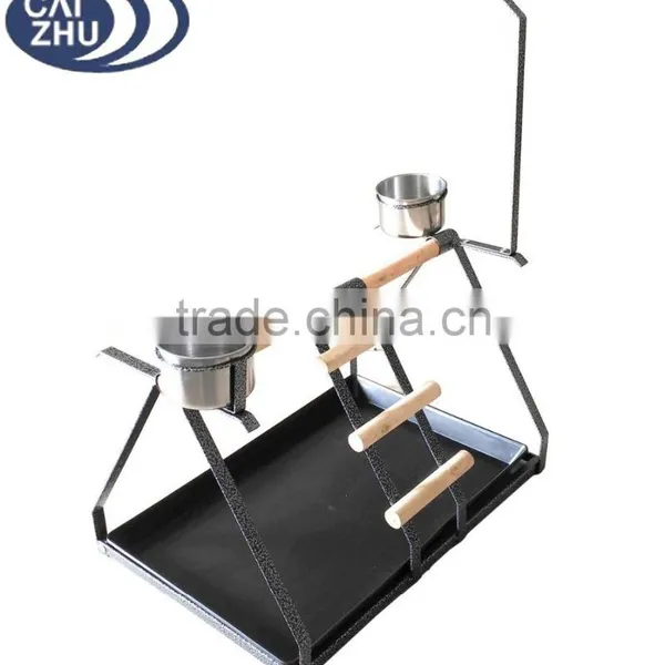 TABLETOP PARROT PLAY STAND WITH TOY HANGER AND FEEDER photo-2