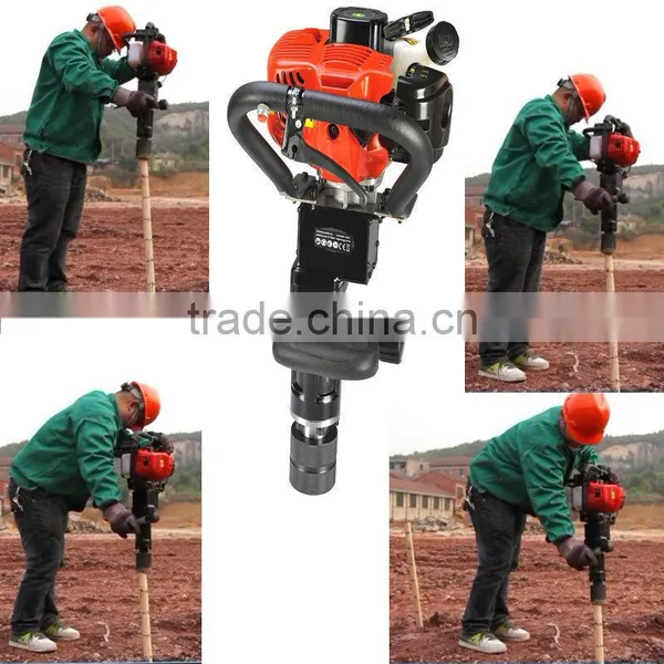 Handheld Petrol Powered Guardrail Fence Piling Hammer Machine Portable Gasoline Excavator Post Driver photo-2