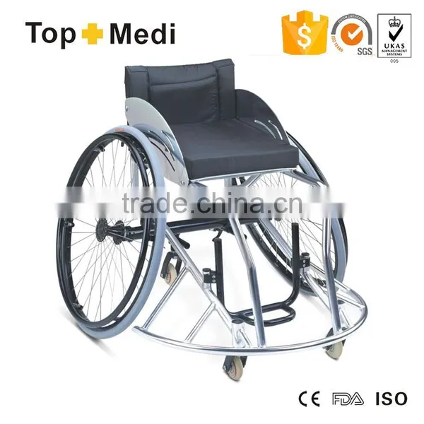 Rehabilitation Therapy Aluminum Powder Coating Ultralight Leisure Manual Sport Training Rugby Defensive Wheelchair photo-3