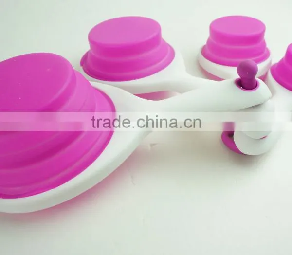 16128 SILICONE MEASURING CUPS SET CUP SPOON KITCHEN TOOL COLLAPSIBLE BAKING COOK photo-5