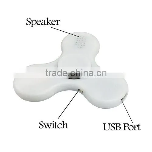 2017 Bluetooth Speaker LED Light Relief Hand Fidget EDC Hand Spinner Gyro Toy photo-3