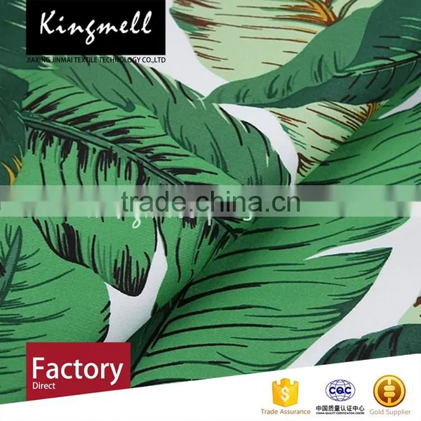 Custom Banana Leaf Digital Printed Cotton Textile Fabric photo-2