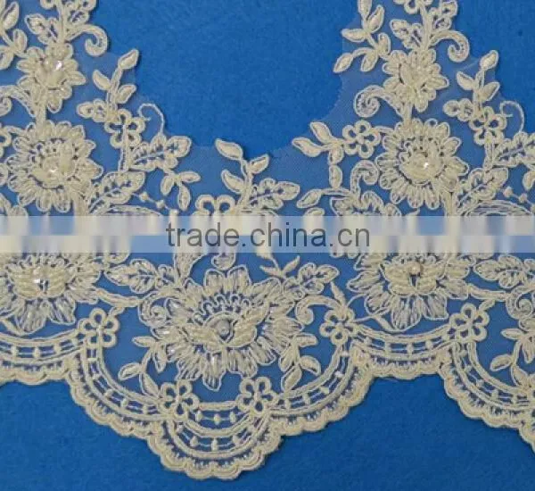 Fasion Wedding Accessories Rhinestone Bridal Veil Lace Trim photo-3