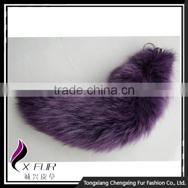 CX-R-23 Wholesale Europe Fashion Fox Tail Fur Keychain photo-3