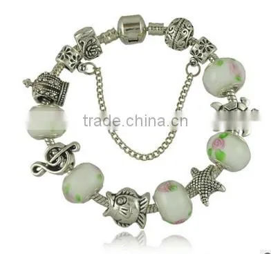 Vintage Big Hole Flower Beads Braided Bracelet Black Adjustable Rope Knot Bracelet for 2016 Promotional Items photo-6