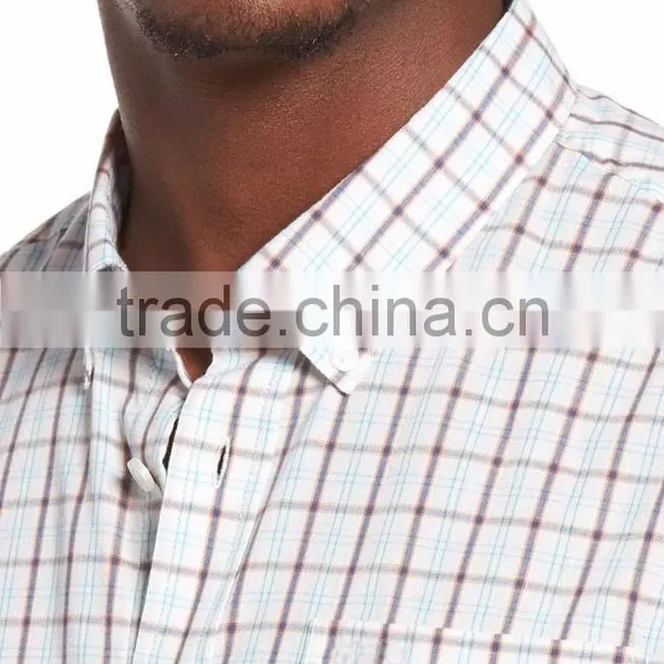 Cotton-blend Plaid New Style Fashion Men's Casual Shirt in Stock Lot photo-4