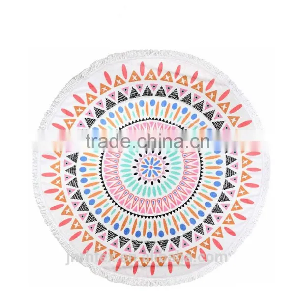 Custom Design 100% Cotton Printing Round Beach Towel photo-3