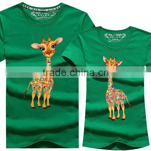 Wholesale Cheap Red Colour Print Couple T- Shirt photo-6