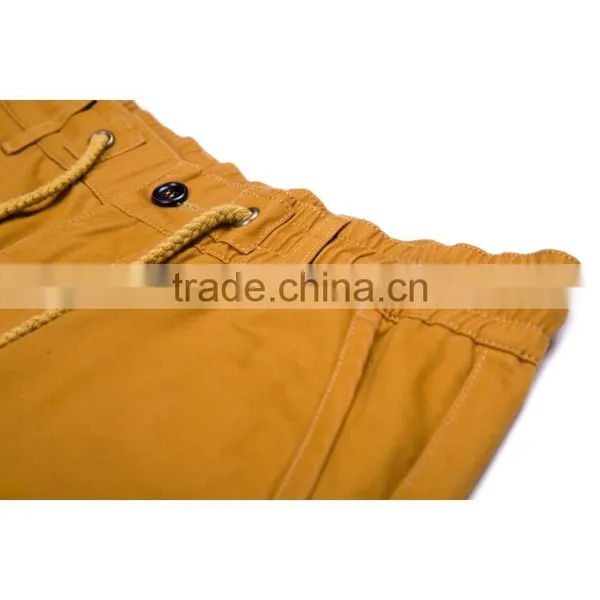 Wholesale Elastic Hem Brand Name Harem Mens Chino Pants With Small Side Pocket photo-5