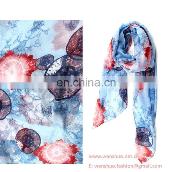 2016 Spring New Splash-ink Circle Printed Tippet Scarf Wholesale photo-2