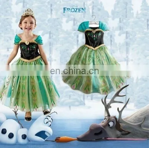 Frozen Elsa Anna Dress Cosplay Costume Wholesale photo-3