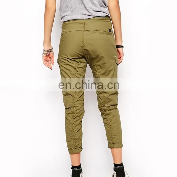 Cargo Pants Woth 3/4 Length Khaki Ladies Cargo Pants photo-3