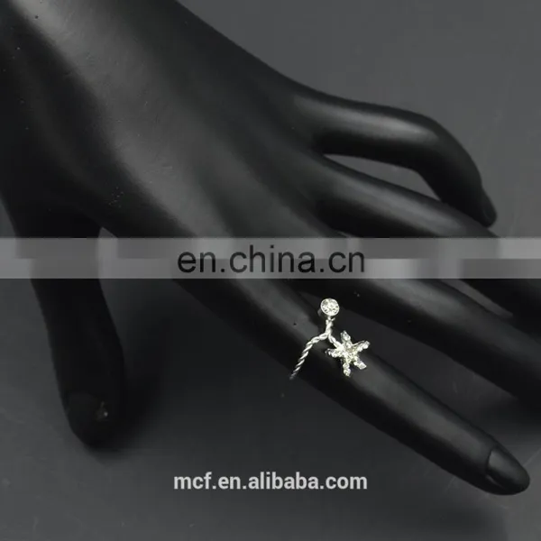 MCR-0064 Wholesale Latest Magic Silver Star Diamond Ring photo-2