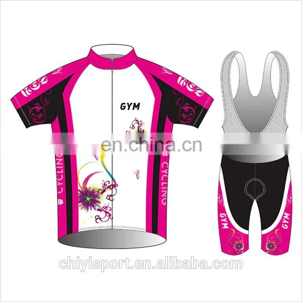 Custom Women Cycling Jersey OEM/ODM Lady/female Tight-fit Cycling Sportswear With Shorts and Jerseys