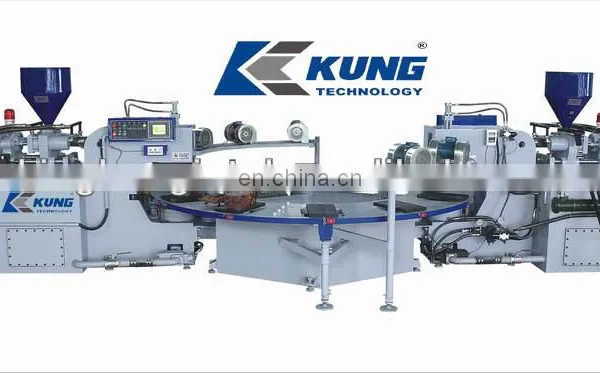 Small-Scale Automatic Two Color PVC TPR Shoes Sole Injection Machine photo-2