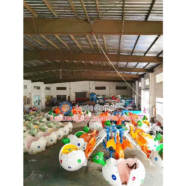 Zhongshan Amusement Equipment Outdoor Playground Kiddie Rides Fairground Self Control Plane 12 Seat Dinosaur Egg Rides photo-5