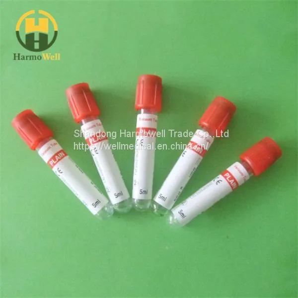 Red Cap Test Color Glass Vacuum Blood Sample Collection Tube photo-2