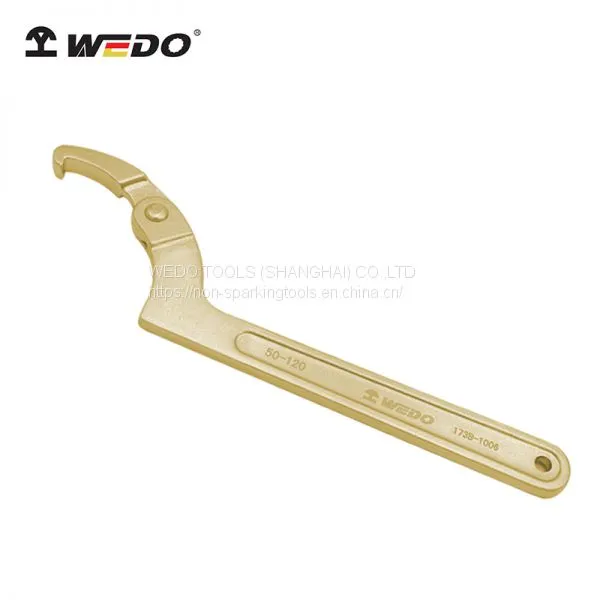 WEDO Non Sparking Aluminum Bronze Adjustable Hook Wrench