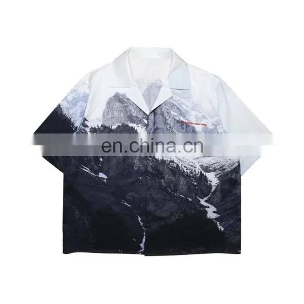 Diznew 2020 Men's New Fashion Casual Shirt Button Up Custom Print Short Sleeves Shirts Designs photo-6