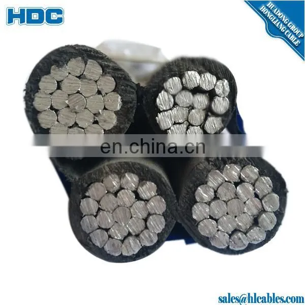 LV 3+1 Cores Aluminum Conductor Abc Cable Aluminum Core XLPE Insulated ABC Cable photo-5