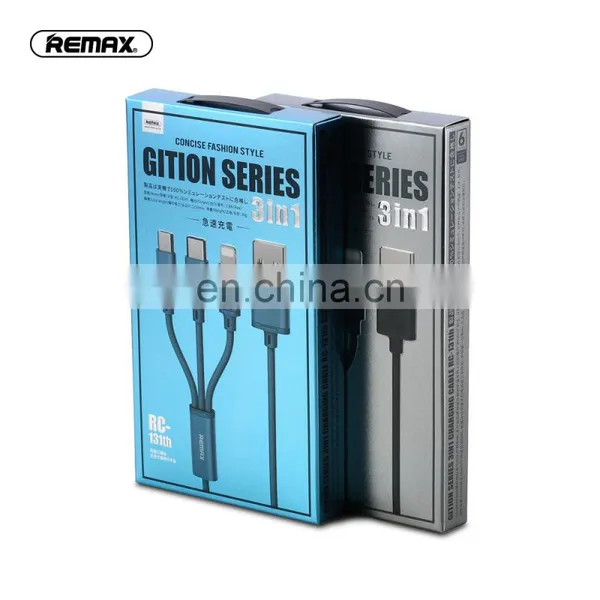 Remax 1.15M PVC 2.8 A Mobile Micro USB Cable 3 in 1 Charging Cable For Iphone 12 Android photo-6