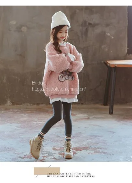 Girls' Sweater With Cashmere Wool Coat photo-3